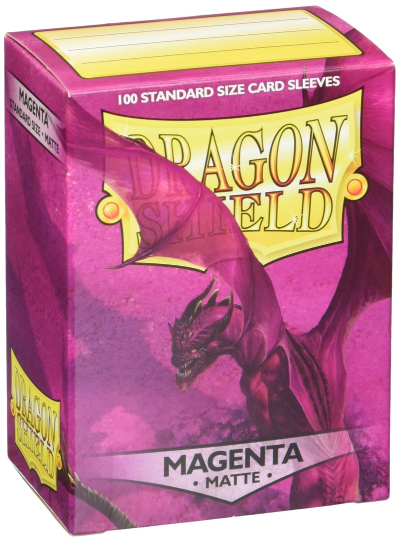 dragon shield دراغون شيلد | أكمام بطاقات بحجم قياسي غير لامعة | 100 قطعة - أكمام TCG مميزة ناعمة وقوية | متوافقة مع بوكيمون، فليش آند بلود، ون بيس وماجيك ذا غاثرنج | ماغينتا - غير لامع - Image 4